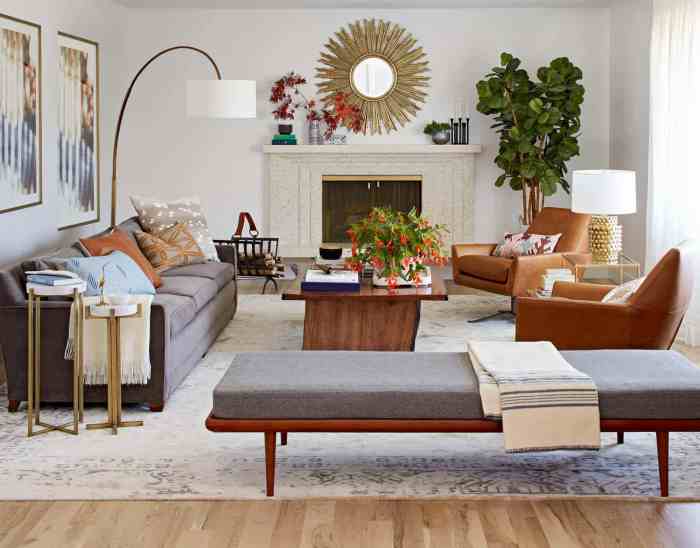 How to decorate living room with floral sofa