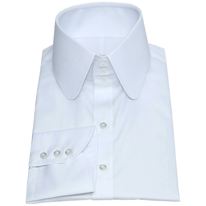 Big collar dress shirt men