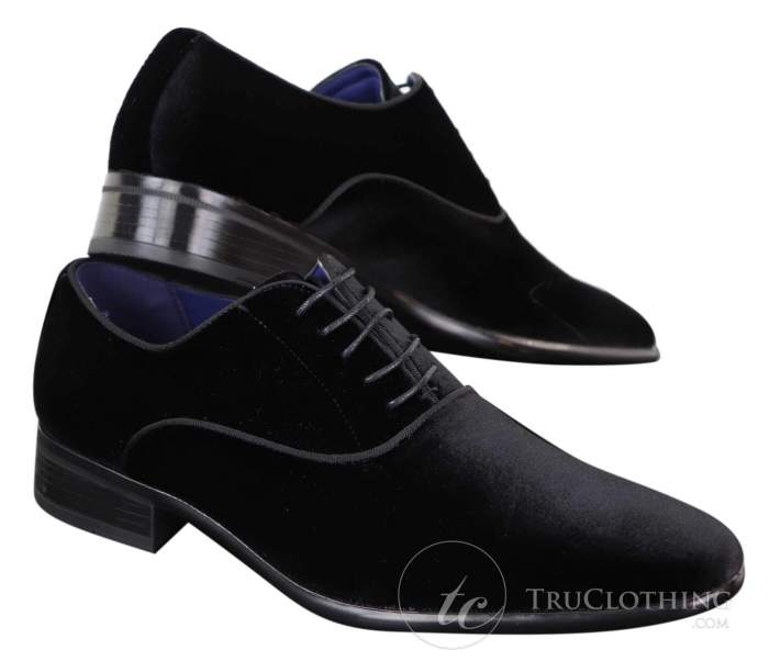 Velvet dress shoes for men