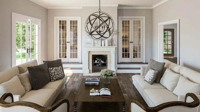 What is a transitional decorating style